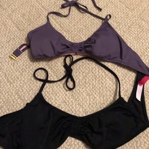 2 size M Victoria’s Secret bikinis-purple & black